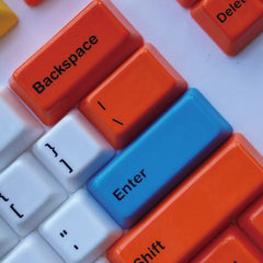 Ceramic keycap set, 97 keys, compatible with 61/67/68 key mechanical keyboards.