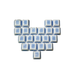 Heart-shaped Crackle Ceramic Keycap Set