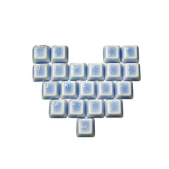 Heart-shaped Crackle Ceramic Keycap Set