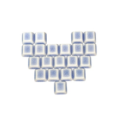 Heart-shaped Crackle Ceramic Keycap Set