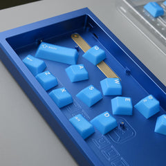 61-Key Layout Deep Sea Blue Double-Shot Keycaps