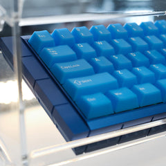 61-Key Layout Deep Sea Blue Double-Shot Keycaps