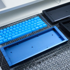 61-Key Layout Deep Sea Blue Double-Shot Keycaps
