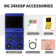 Anbernic RG34XXSP 3.4-Inch Retro Handheld Game Console
