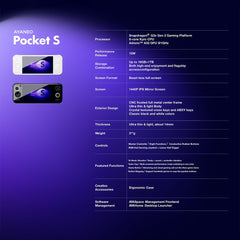 AYANEO Pocket S G3XG2 6-Inch 1080P Retro Handheld Android Game Console