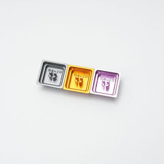Christmas/Halloween Original-Profile 220-Grit Anodizing Aluminum Alloy Keycaps for R4-1U ESC Row (3PCS)
