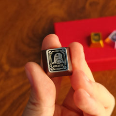 Christmas/Halloween Original-Profile 220-Grit Anodizing Aluminum Alloy Keycaps for R4-1U ESC Row (3PCS)