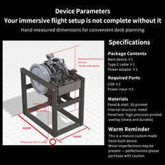 Hoowalt D107 V2.0 A320 A310 A190 Motorized Throttle-Quadrant for Flight Sim - Backlit, Full Range Motion, Compatible with MSFS2020/2024, X-Plane, Fenix, FBW, toliss - Windows Home Cockpit Panel(Pre-sale: 1 month)