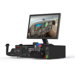 LARSENSIM Desktop Flight Sim Control Metal Housing Panel with Integrated Display for Windows, Compatible with X-Plane MSFS, D40/D42/172 Aircraft Models(Pre order:35 days)