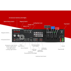 LARSENSIM Desktop Flight Sim Control Metal Housing Panel with Integrated Display for Windows, Compatible with X-Plane MSFS, D40/D42/172 Aircraft Models(Pre order:35 days)