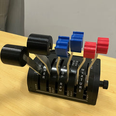 LARSENSIM Desktop Flight Sim Control Metal Housing Panel with Integrated Display for Windows, Compatible with X-Plane MSFS, D40/D42/172 Aircraft Models(Pre order:35 days)