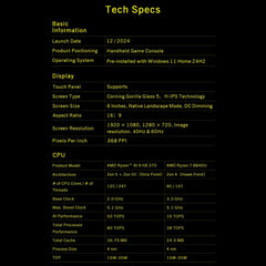 GPD WIN4 2025 8840U 6-Inch Windows 11 Handheld Game Console