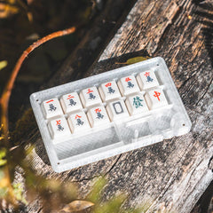 Mahjong R4-Profile Underglaze Ceramic Keycap for Mechanical Keyboard, Custom Builds