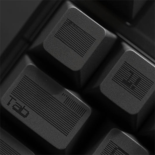 Moire Fringe Minimal Retro 1.7 mm Thick PBT Keycaps 144-Key Set
