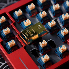 Gold-Bar Zinc Alloy Keycap - Original-Profile 1 PCS
