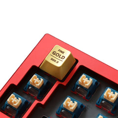 Gold-Bar Zinc Alloy Keycap - Original-Profile 1 PCS