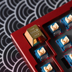 Gold-Bar Zinc Alloy Keycap - Original-Profile 1 PCS