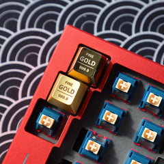 Gold-Bar Zinc Alloy Keycap - Original-Profile 1 PCS