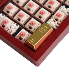 Gold-Bar Zinc Alloy Keycap - Original-Profile 1 PCS