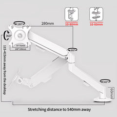 Pneumatic Suspension 4-Axis Base with Stand VESA-Mount