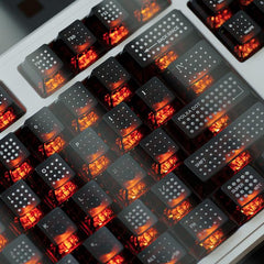 Polka Dot Matte Fog Original-Profile 1.7 mm Thick Keycaps