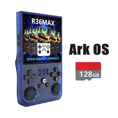 R36MAX Ark OS 4-Inch Retro Handheld Game Console with Carry Case