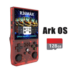 R36MAX Ark OS 4-Inch Retro Handheld Game Console with Carry Case