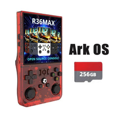 R36MAX Ark OS 4-Inch Retro Handheld Game Console with Carry Case