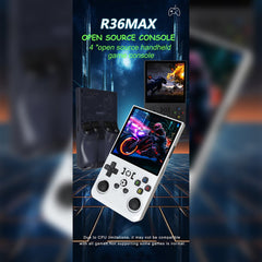 R36MAX Ark OS 4-Inch Retro Handheld Game Console with Carry Case