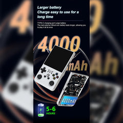 R36MAX Ark OS 4-Inch Retro Handheld Game Console with Carry Case