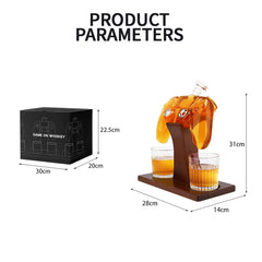 25.4 Oz Game Controller Whiskey Decanter Set with 2 Glasses