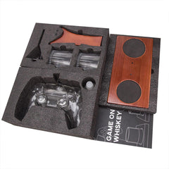 25.4 Oz Game Controller Whiskey Decanter Set with 2 Glasses