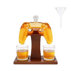 25.4 Oz Game Controller Whiskey Decanter Set with 2 Glasses