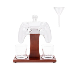 25.4 Oz Game Controller Whiskey Decanter Set with 2 Glasses