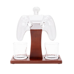 25.4 Oz Game Controller Whiskey Decanter Set with 2 Glasses