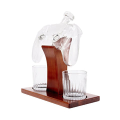 25.4 Oz Game Controller Whiskey Decanter Set with 2 Glasses