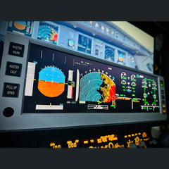 Rowsfire A108 A320/A350/A380 PFD ND ECAM EWD 4-in-1 Flight Display Panel for MSFS 2020/2024 - Windows Home Cockpit Panel(Upgrade Process, Please wait 1-2 months for delivery)
