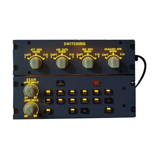 Rowsfire A109 V3.0 A320/A310/A350 ATT-ADIRS-EIS XECAM HOME-COCKPIT Landing-Gear-Indicator Integrated Panel for MSFS 2020/2024 - Compatible with Fenix, FBW & ini