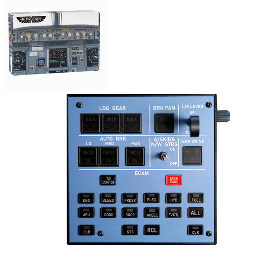 Rowsfire A103 V3.0 A320/A310/A350/XECAM HOME COCKPIT Landing Gear Indicator Integrated Panel for MSFS 2020/2024 - Compatible with Fenix, FBW & ini