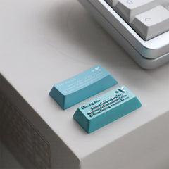 “Sea Mist Romantic Letter” Original-Profile Zinc Alloy Enter Keycap for Mechanical Keyboards