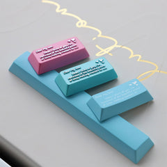“Sea Mist Romantic Letter” Original-Profile Zinc Alloy Enter Keycap for Mechanical Keyboards