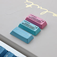 “Sea Mist Romantic Letter” Original-Profile Zinc Alloy Enter Keycap for Mechanical Keyboards