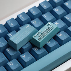 “Sea Mist Romantic Letter” Original-Profile Zinc Alloy Enter Keycap for Mechanical Keyboards