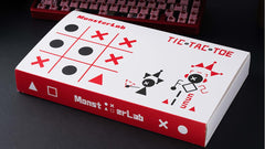 TIC-TAC-TOE Side-Printed Original Magnetic Keycaps (Cold-White+Red)