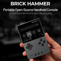 TRIMUI BRICK HAMMER Metal Retro Handheld Game Console(Only Black Available, Others in 2 weeks)