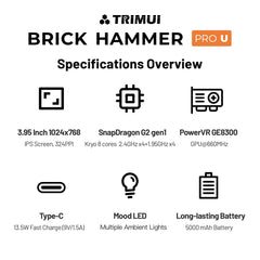 TRIMUI BRICK Pro / U Hammer 3.95-inch Retro Handheld Game Console (Pre-sale)
