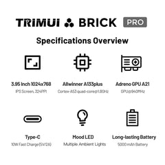 TRIMUI BRICK Pro / U Hammer 3.95-inch Retro Handheld Game Console (Pre-sale)