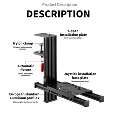 Universal Flight Simulator Joystick and Throttle Desk Mount