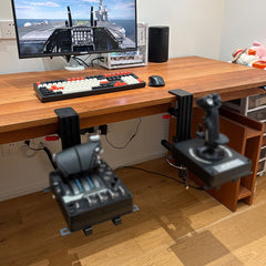 Universal Flight Simulator Joystick and Throttle Desk Mount