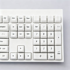 White Ceramic Keycaps, 87/104 Key OEM Profile Keycap Set